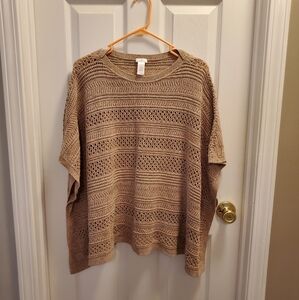 J. JILL open stitch knit poncho pull over sweater.‎ Size small-large. Like new.